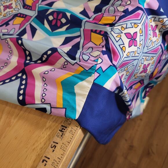 Annie Griffin Max Geometric Print Colorful Purple Pink Size 2 - Picture 12 of 16
